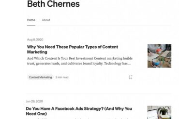 Beth Chernes Medium articles