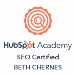 Hubspot Academy SEO Certified Beth Chernes