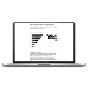 Laptop open showing articles written around an SEO strategy